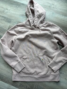 Carhartt Pullover Hoodie in Pale Blush sz m RAIN DEFENDER